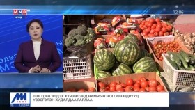 ᠲᠥᠪ ᠴᠡᠩᠭᠡᠯᠳᠦᠬᠦ ᠬᠦᠷᠢᠶᠡᠯᠡᠩ ᠳᠦ ᠨᠠᠮᠤᠷ ᠤᠨ ᠨᠣᠭᠣᠭᠠᠨ ᠡᠳᠦᠷ ᠦᠳ ᠦᠵᠡᠰᠬᠦᠯᠡᠩ ᠬᠤᠳᠠᠯᠳᠤᠭ᠎ᠠ ᠭᠠᠷᠤᠯ᠎ᠠТөв цэнгэлдэх хүрээлэнд намрын ногоон өдрүүд үзэсгэлэн худалдаа гарлаа