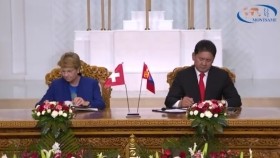 ᠮᠣᠩᠭᠣᠯ ᠤᠯᠤᠰ ᠱᠸᠧᠢᠽᠠᠷ ᠤᠯᠤᠰ ᠲᠠᠢ ᠠᠭᠤᠷ ᠠᠮᠢᠰᠬᠤᠯ ᠤᠨ ᠥᠭᠡᠷᠡᠴᠢᠯᠡᠯᠲᠡ᠂ ᠬᠥᠷᠦᠰᠦᠨ ᠦ ᠳᠣᠷᠣᠢᠲᠠᠯ ᠲᠠᠢ ᠲᠡᠮᠡᠴᠡᠬᠦ ᠳᠦ ᠬᠠᠮᠲᠤᠷᠠᠨ ᠠᠵᠢᠯᠯᠠᠨ᠎ᠠМонгол улс Швейцар улстай уур амьсгалын өөрчлөлт, хөрсний доройтолтой тэмцэхэд хамтран 